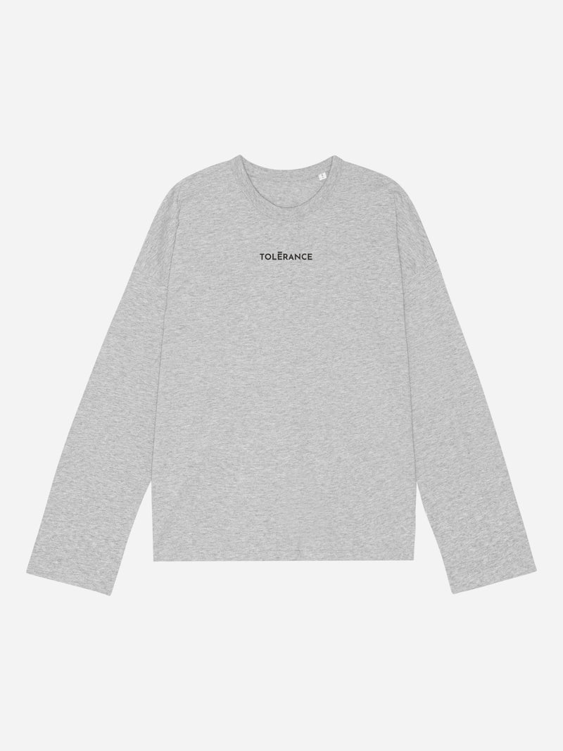 THE ORGANIC OVERSIZED LS TEE - HEATHER GREY