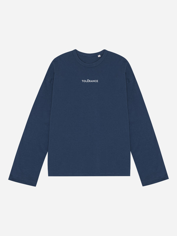 THE ORGANIC OVERSIZED LS TEE - NAVY